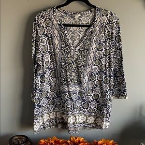 Lucky Brand 3/4 sleeve top